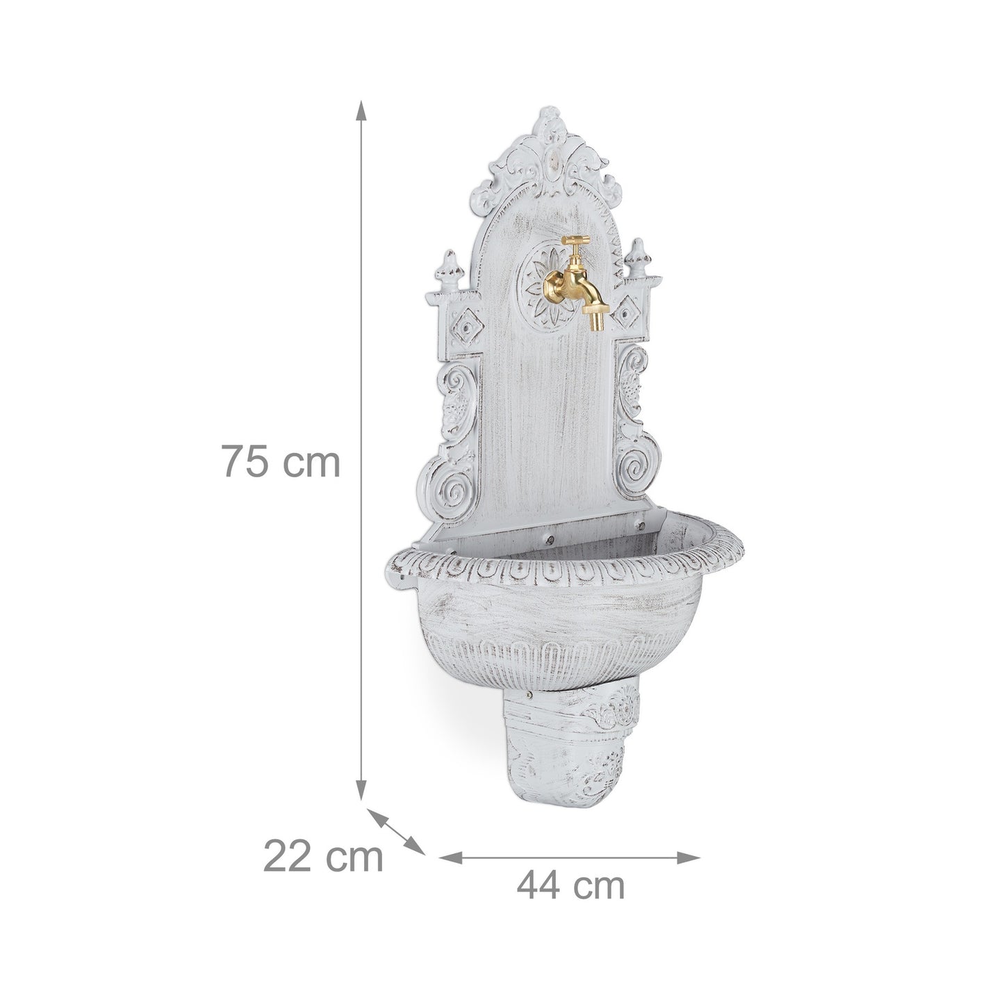 XL antique wall fountain