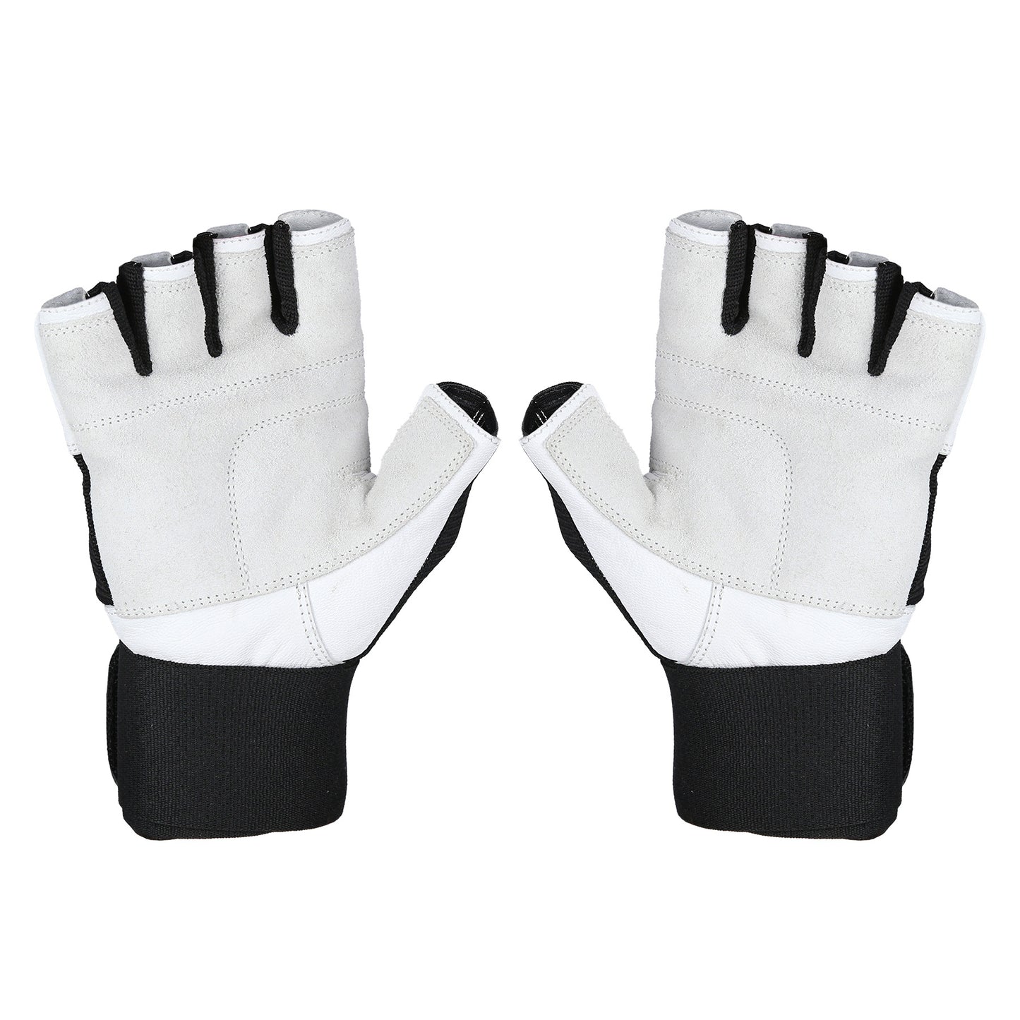 XL Fitness Gloves, White-Black, RST04 Size