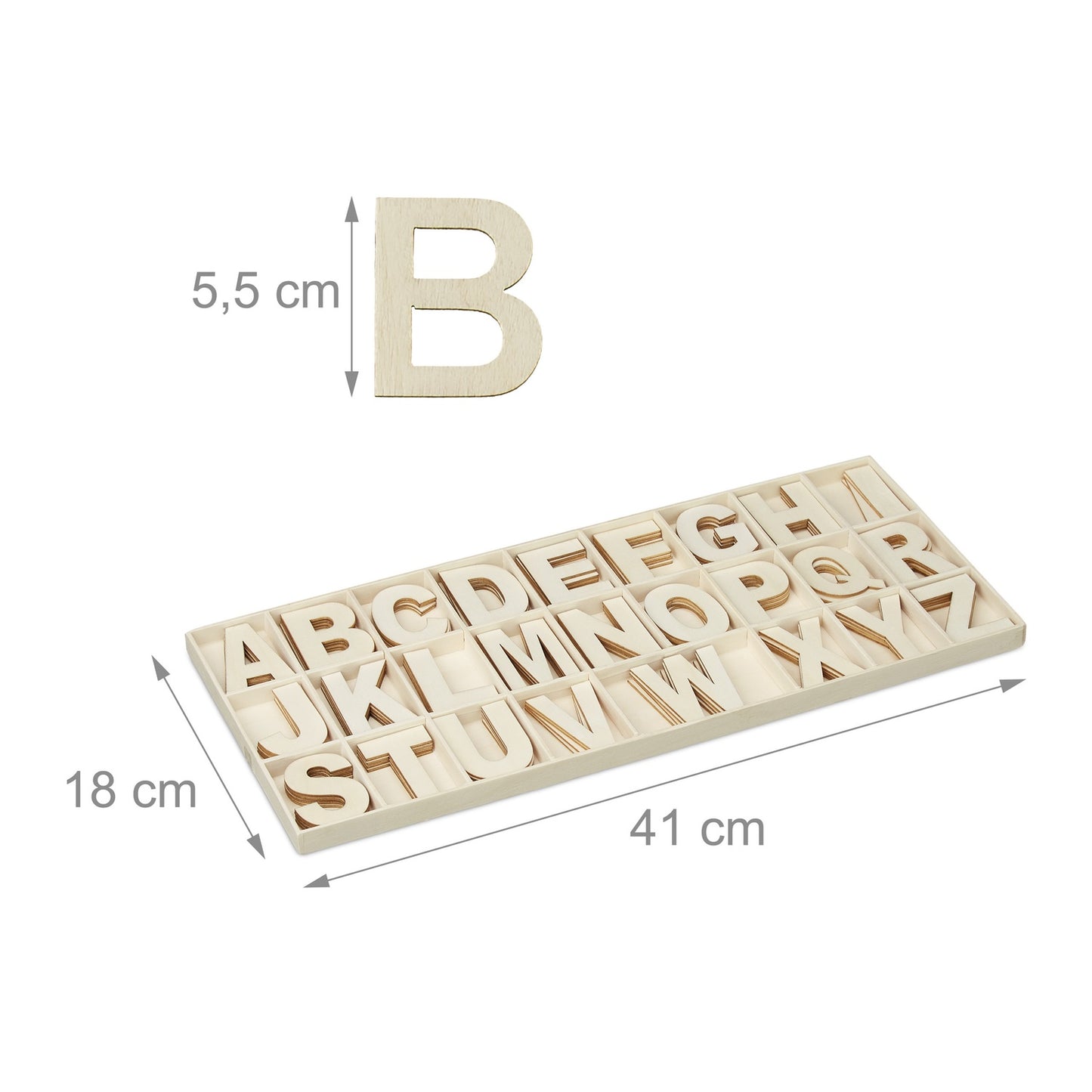 XL Letter set in wood 104 pcs.
