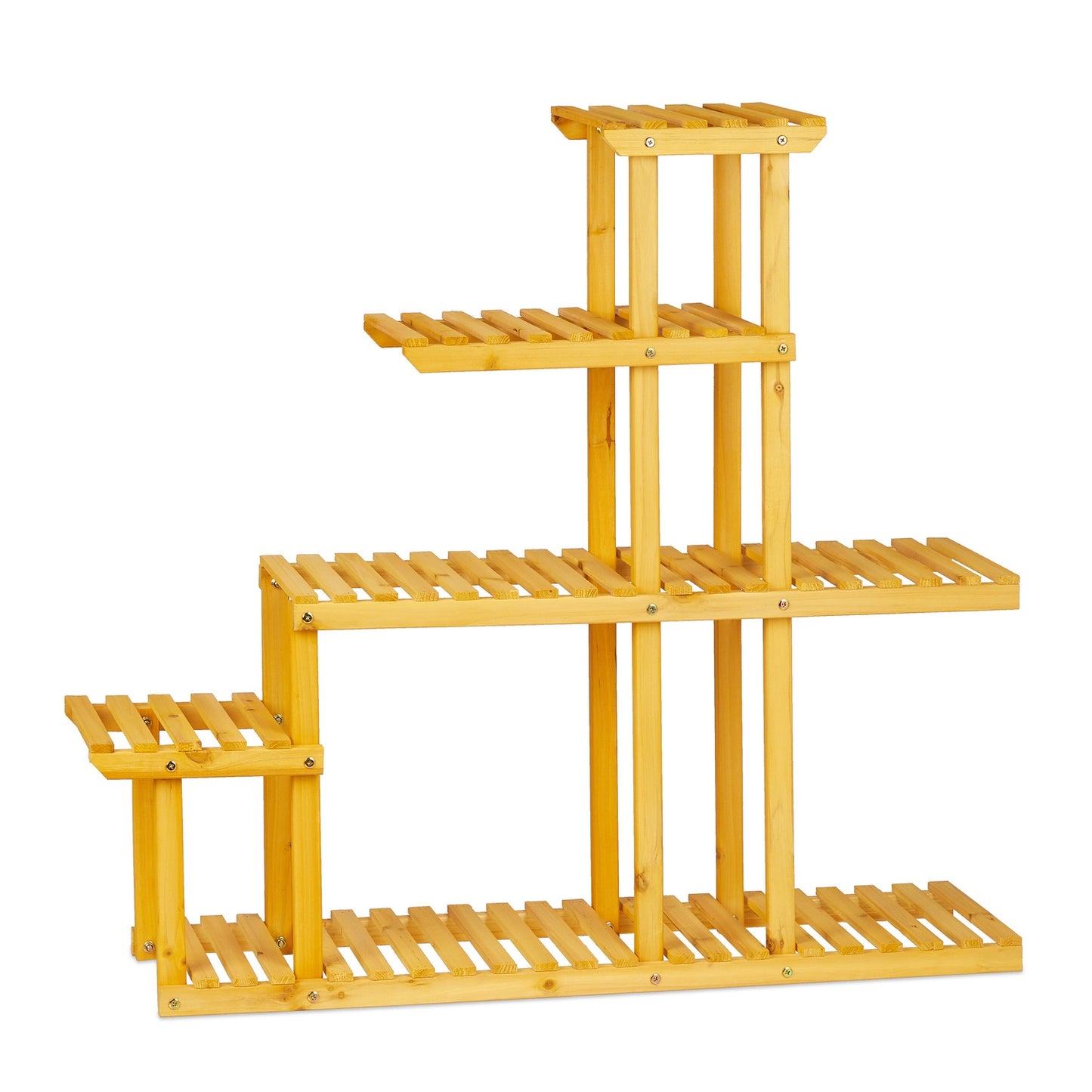 XL wooden plant stand with 5 levels