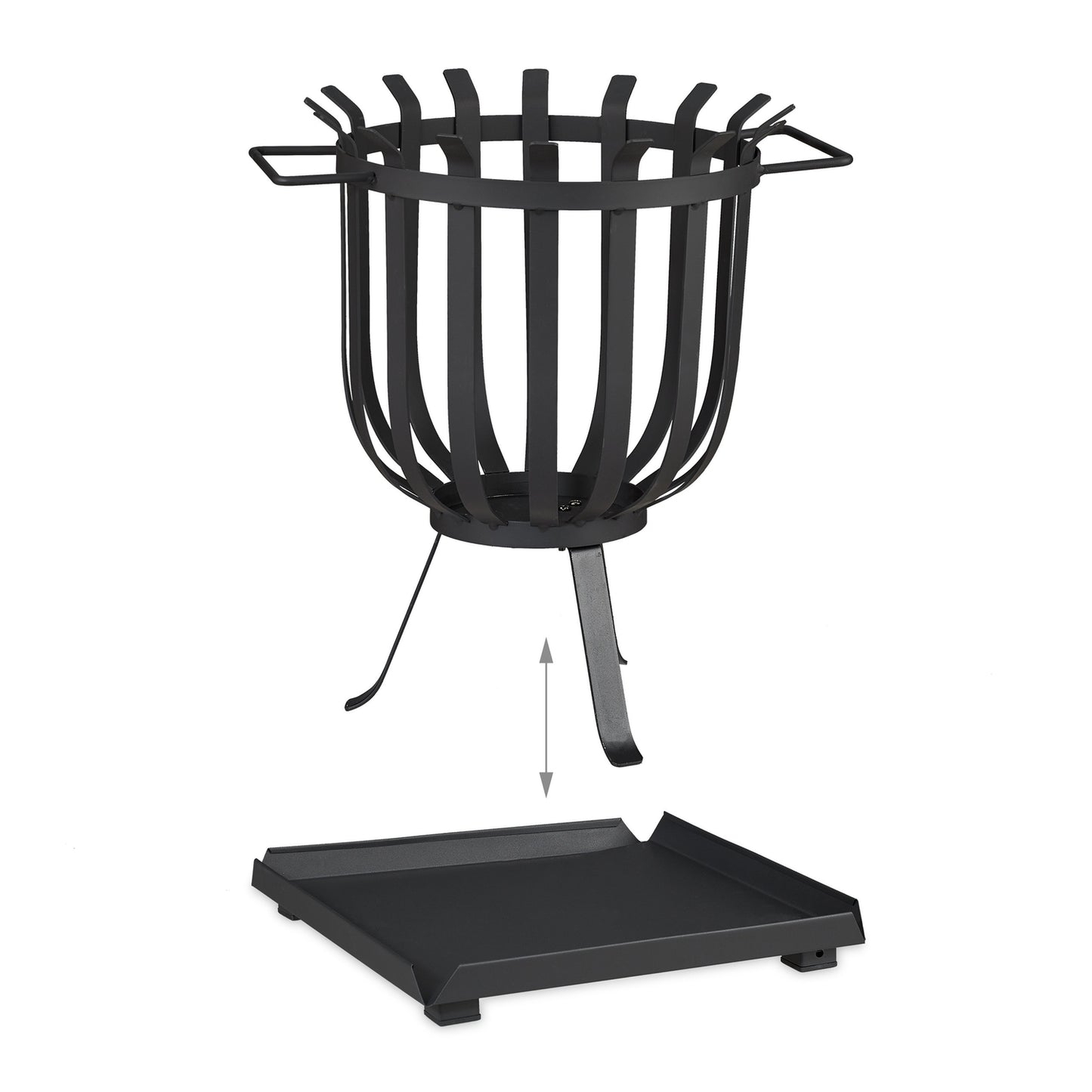 XL fire basket with base plate