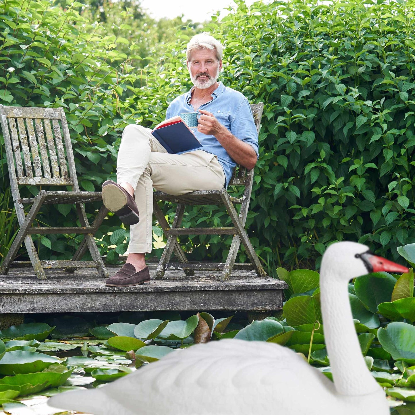 XXL Garden decoration Swan