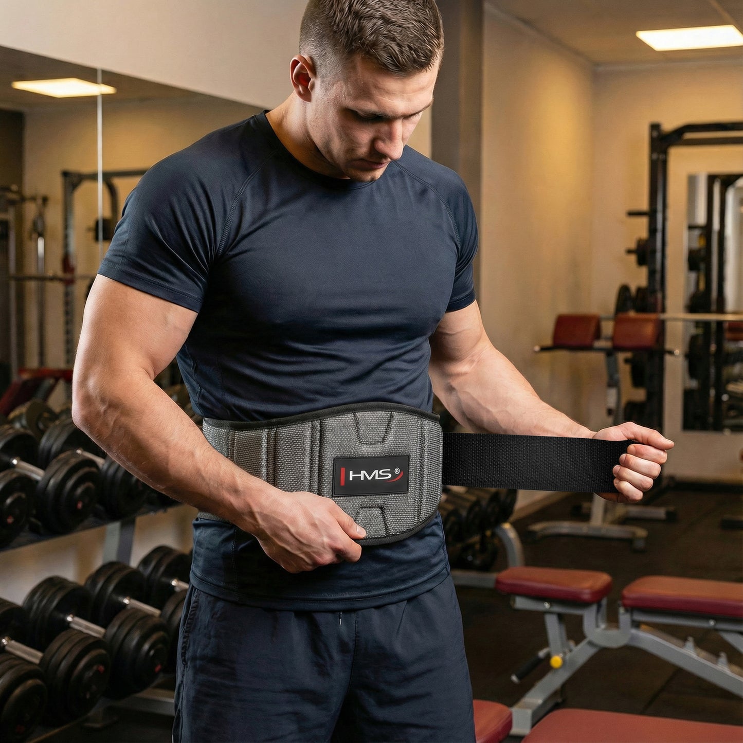 XXL Training Belt, Gray – Adjustable Fitness Support