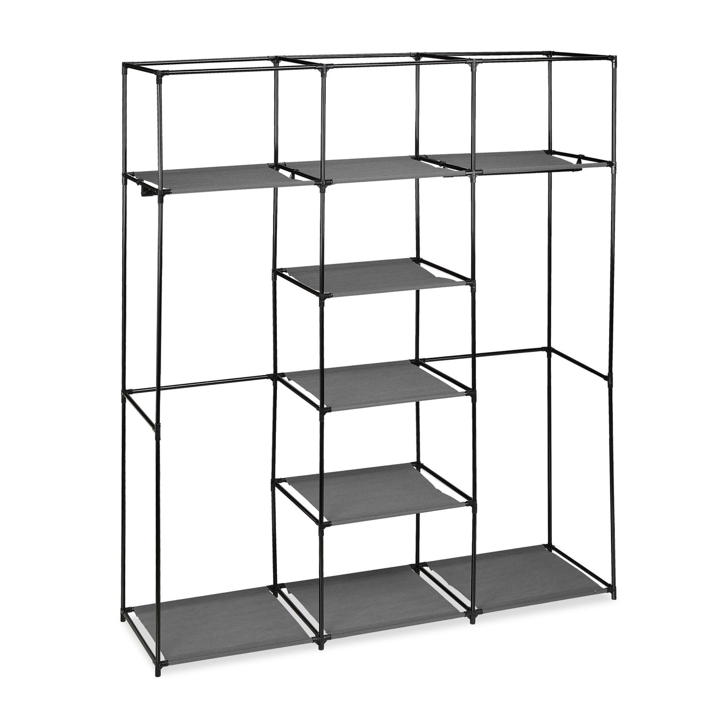 XXL fabric wardrobe with 2 clothes rails