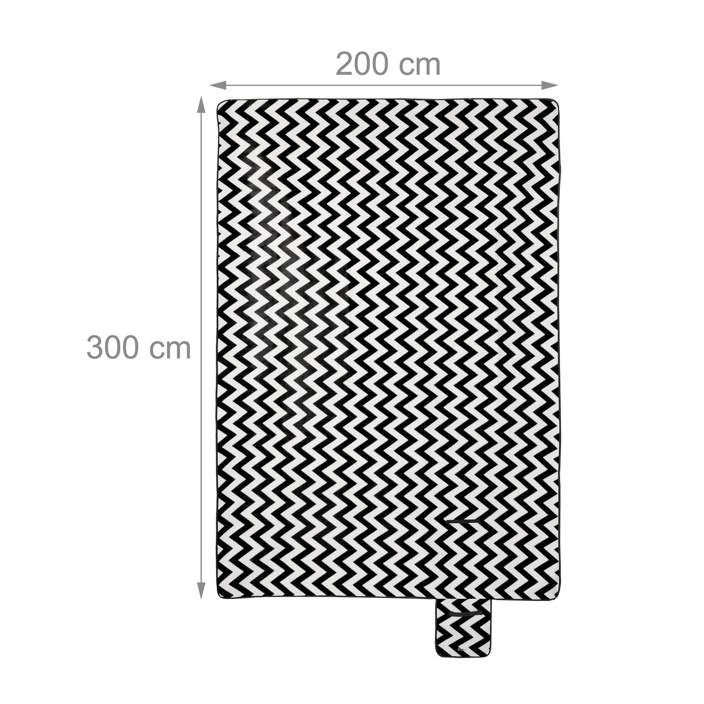 XXL picnic blanket with zigzag pattern