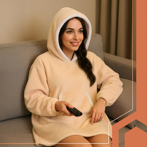 XXL sweatshirt - beige blanket Ruhhy 26146