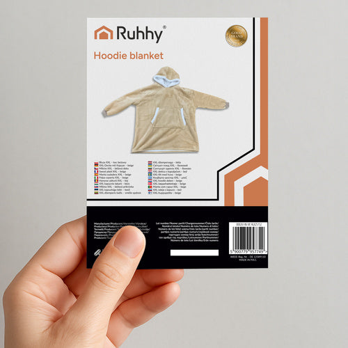 XXL sweatshirt - beige blanket Ruhhy 26146