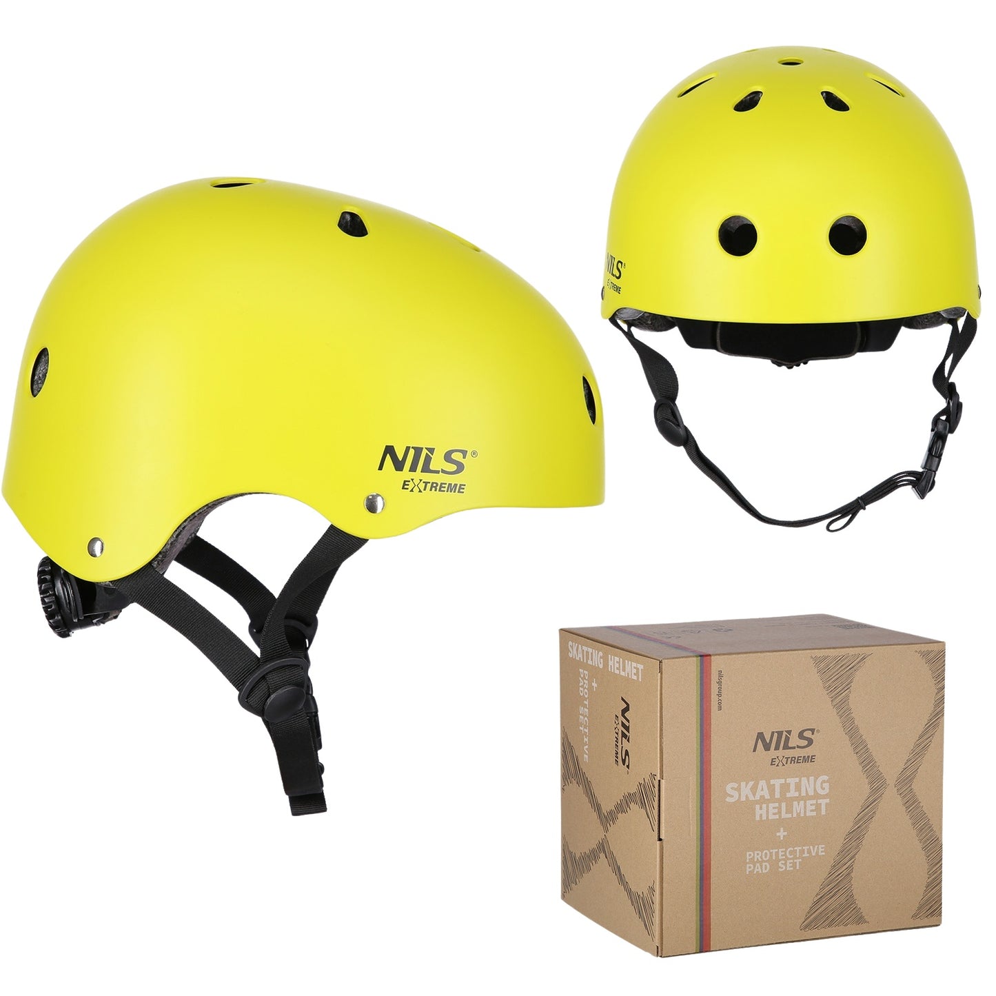 Yellow Helmet with Protectors, Size M