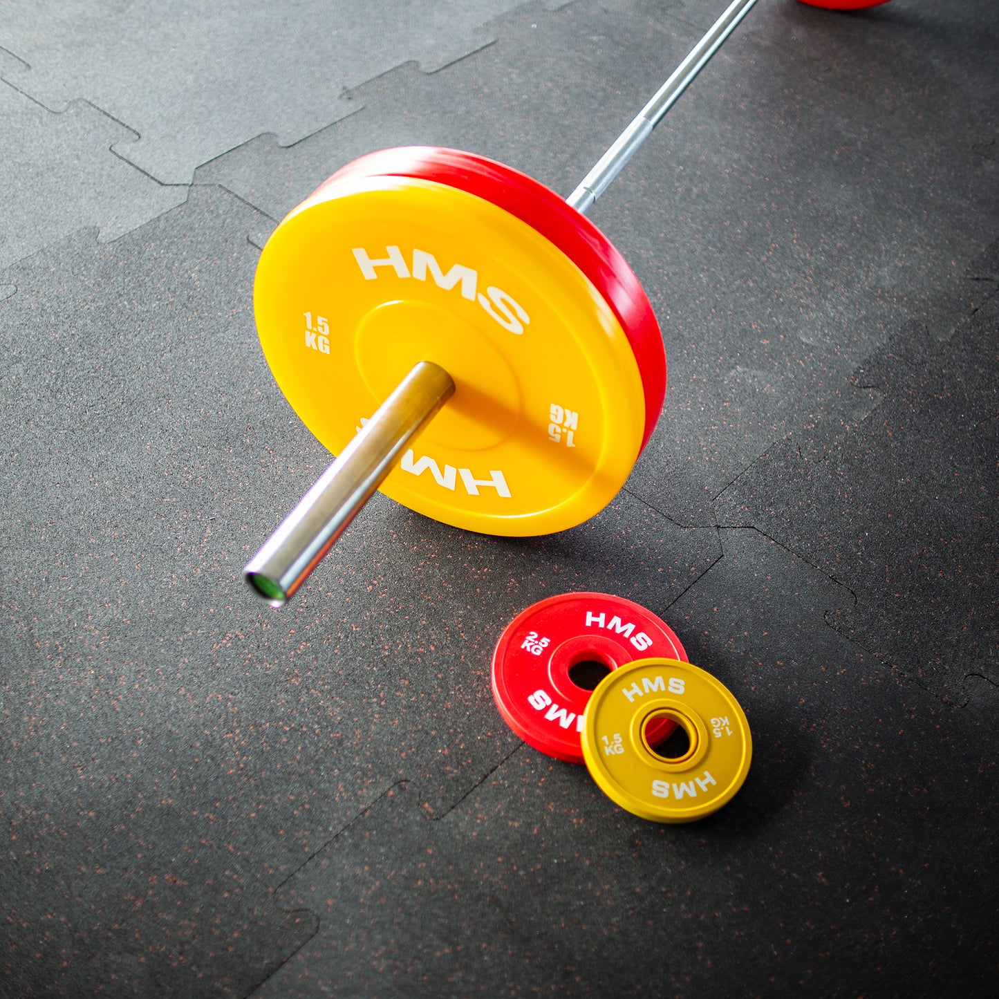 Yellow PE Olympic Weight Plates, 2 x 1.5 kg