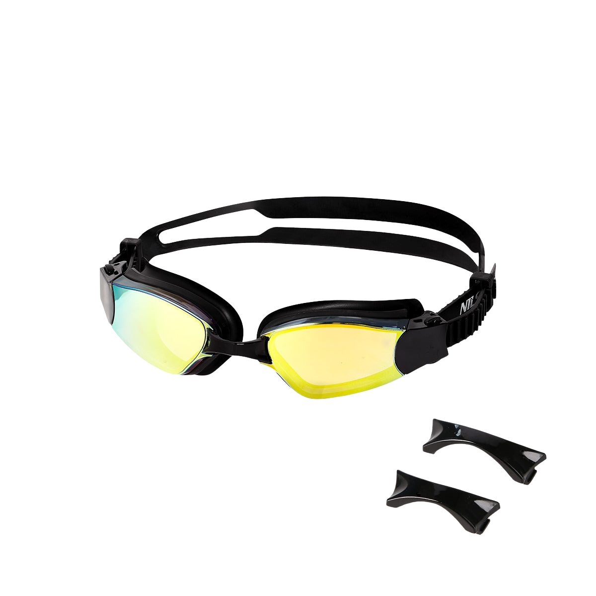 Yellow Racing Swimming Goggles, Anti-Fog, UV Protection