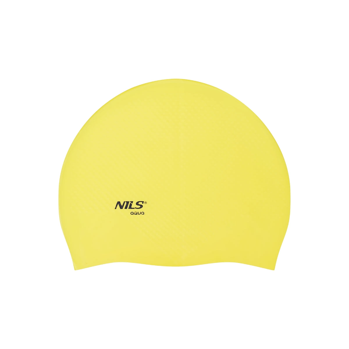 Yellow Silicone Swimming Cap, Solid Color, Dots Design