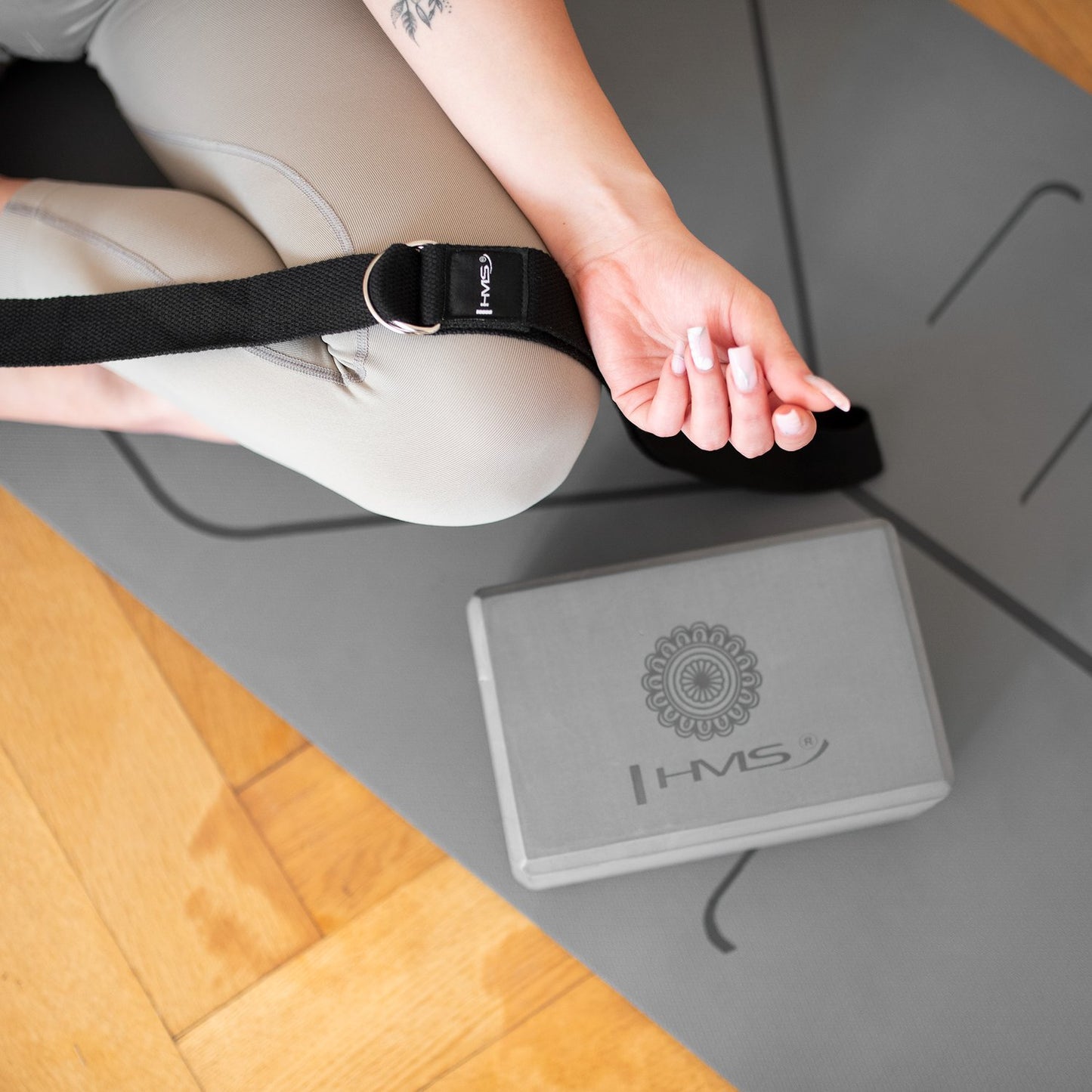 Yoga Block, Gray, Supportive Foam