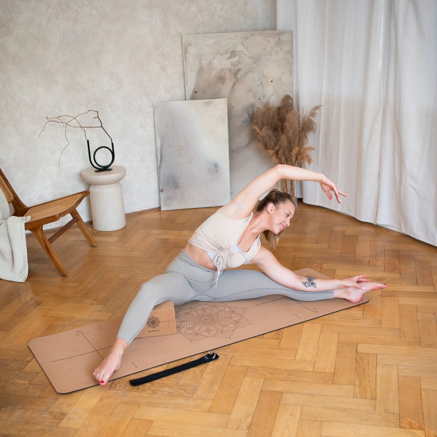 Yoga Set – Cork Mat, Block, Strap