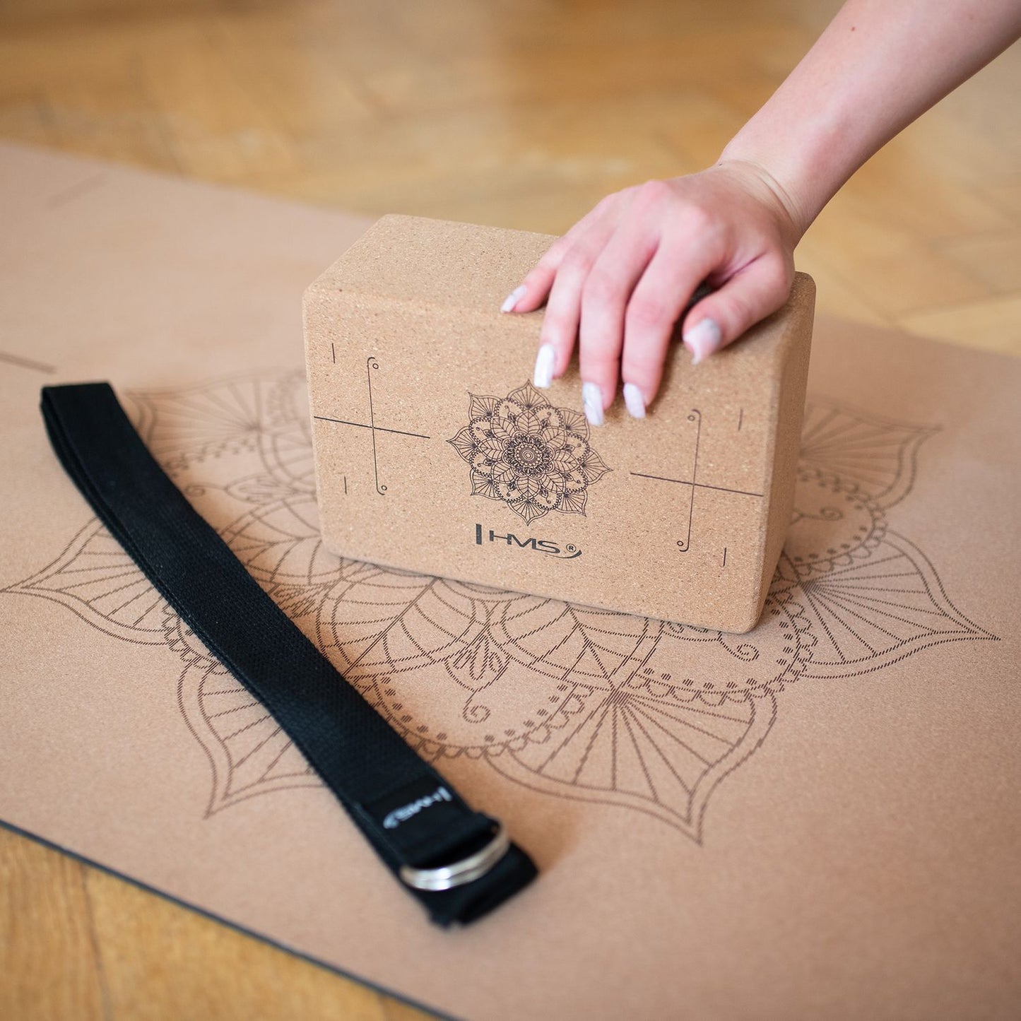 Yoga Set – Cork Mat, Block, Strap