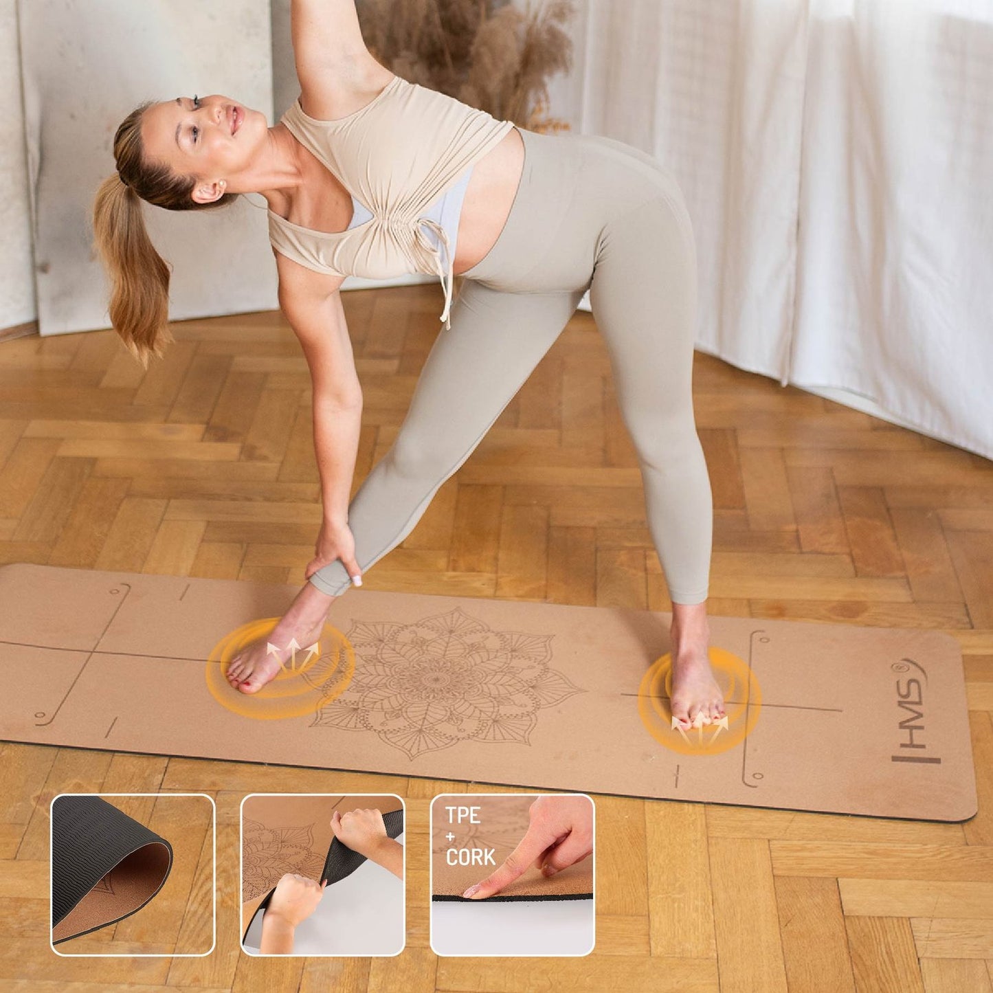 Yoga Set – Cork Mat, Block, Strap