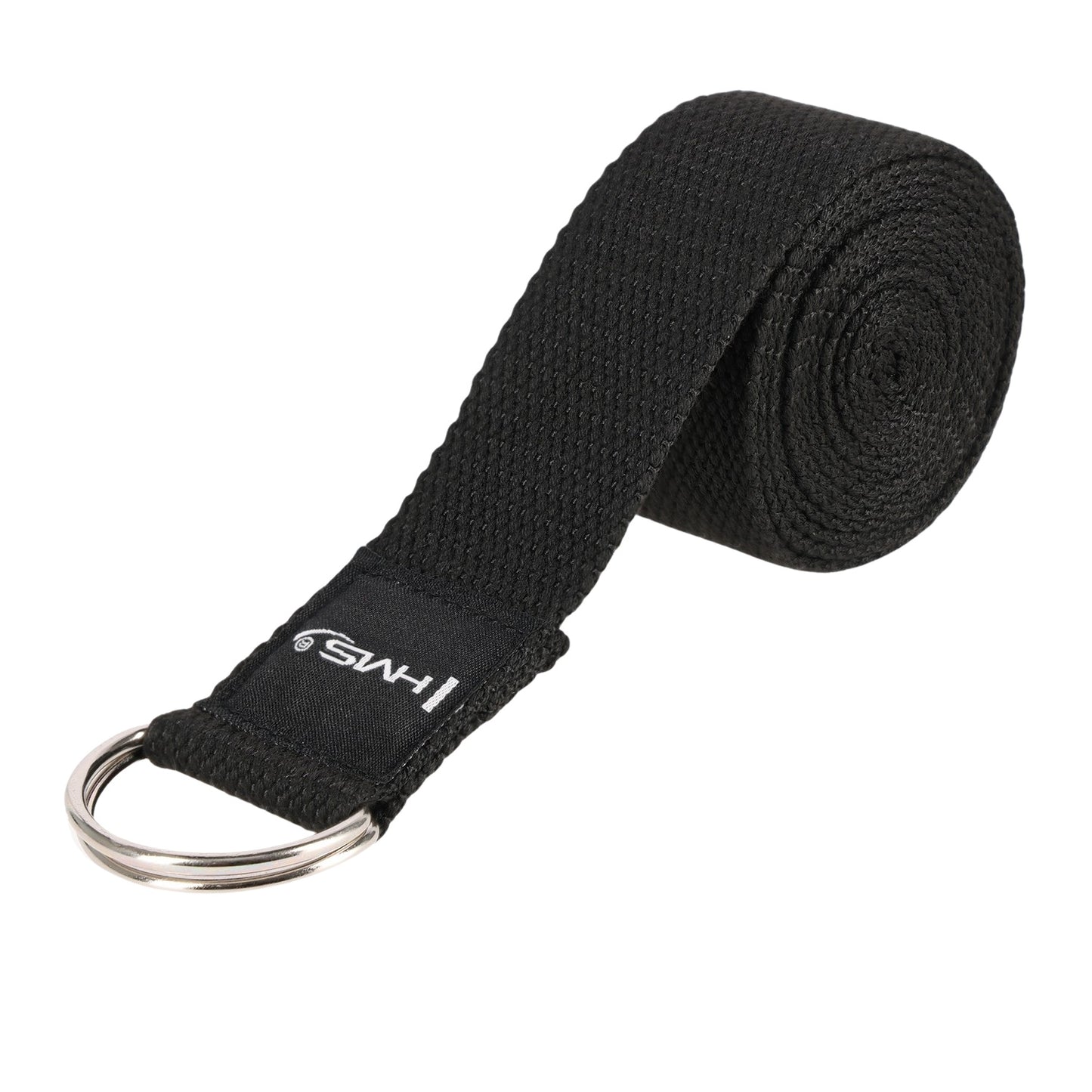 Yoga Strap, Black, Durable, Adjustable Length