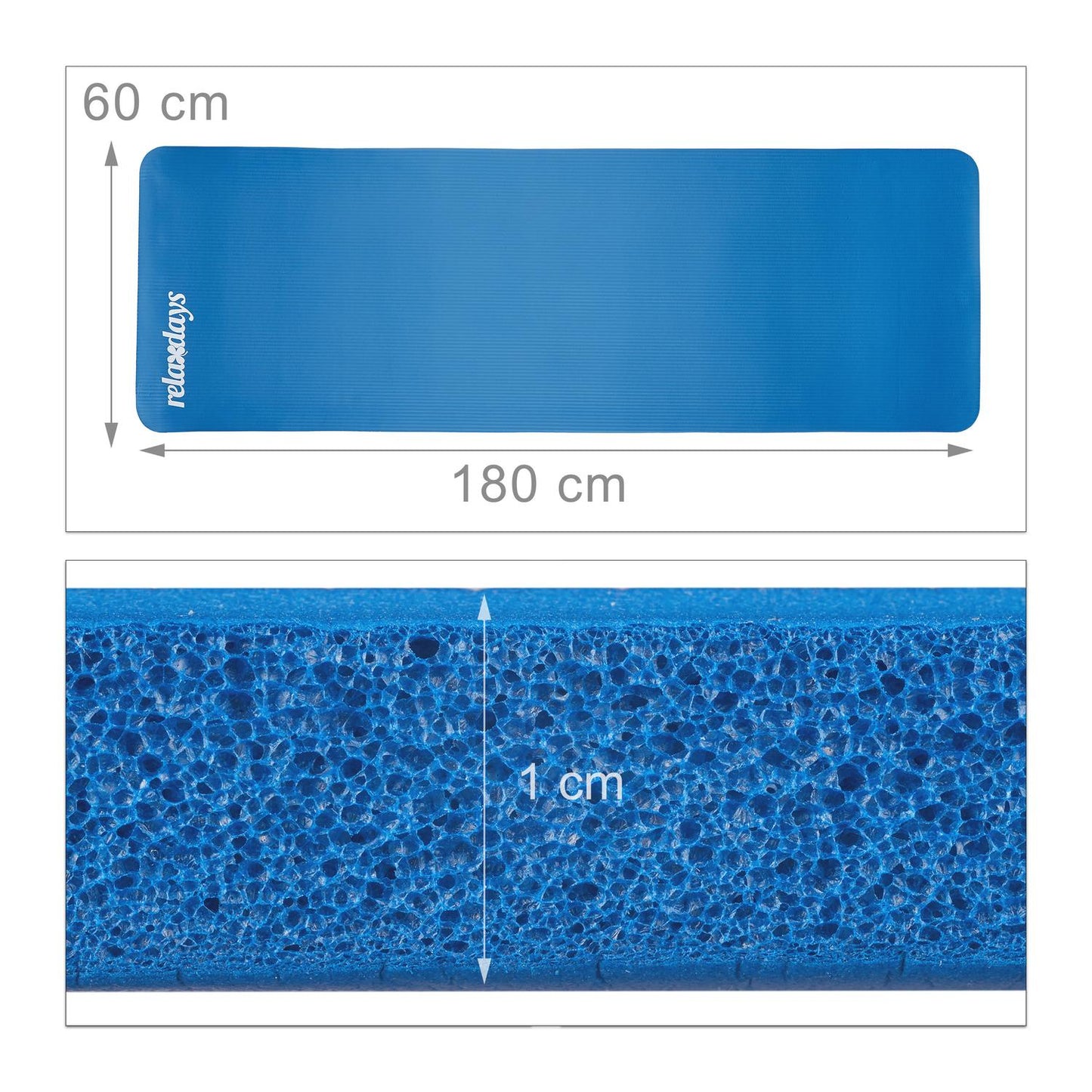 Yoga mat 1 cm thick solid color