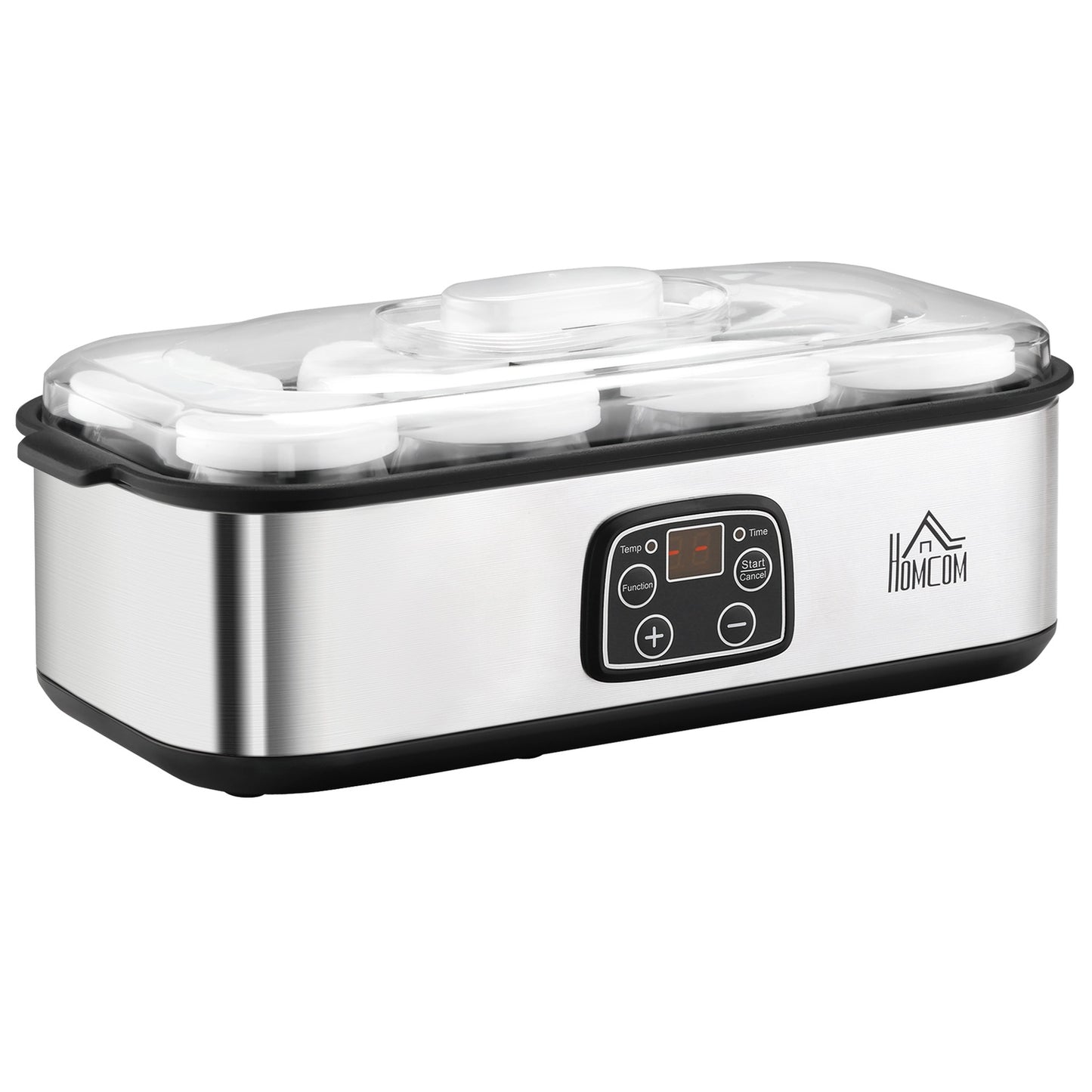 Yogurt machine 25W with LCD, 8 jars and adjustable temperature