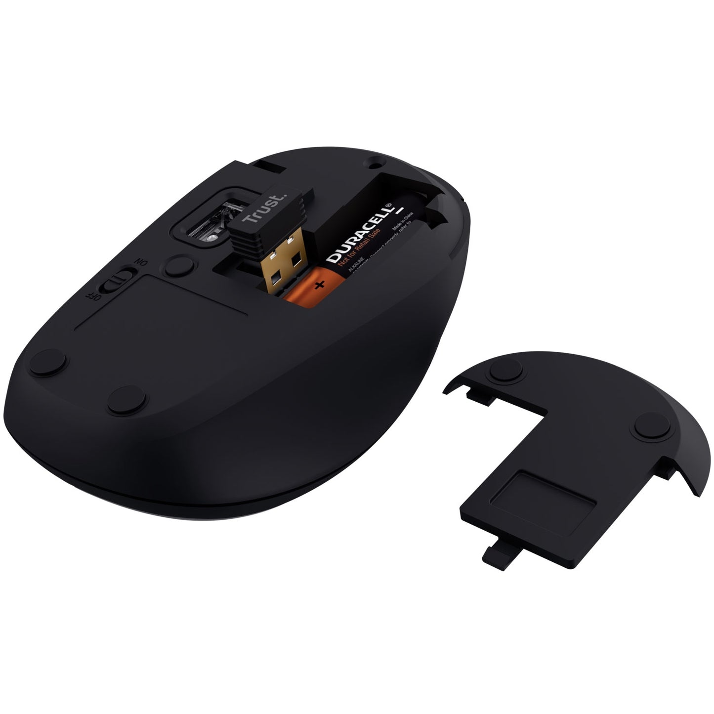Yvi+ Wireless mouse Bluetooth / 2.4 GHz Black