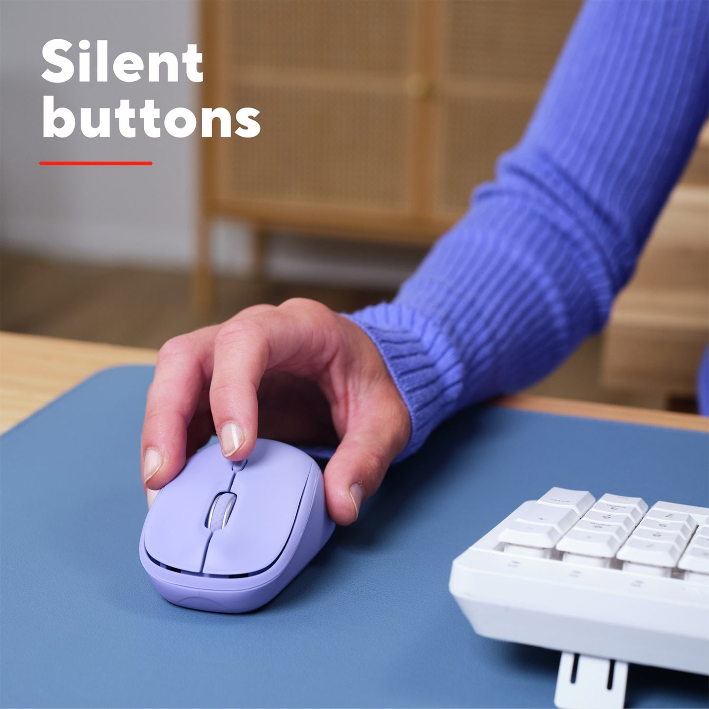 Yvi+ Wireless mouse Bluetooth / 2.4 GHz Purple