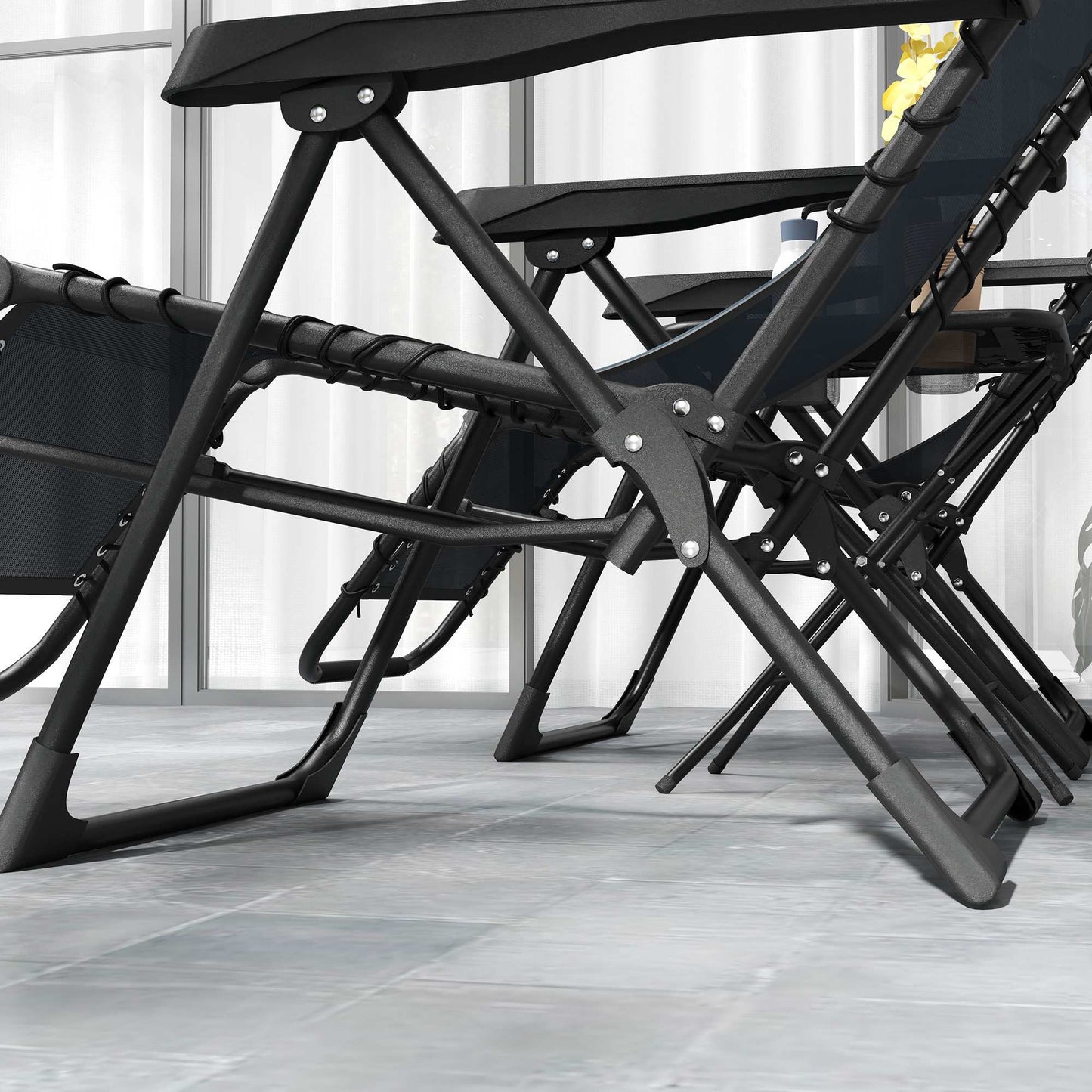 Zero Gravity Chair Set with Table, Adjustable Recline