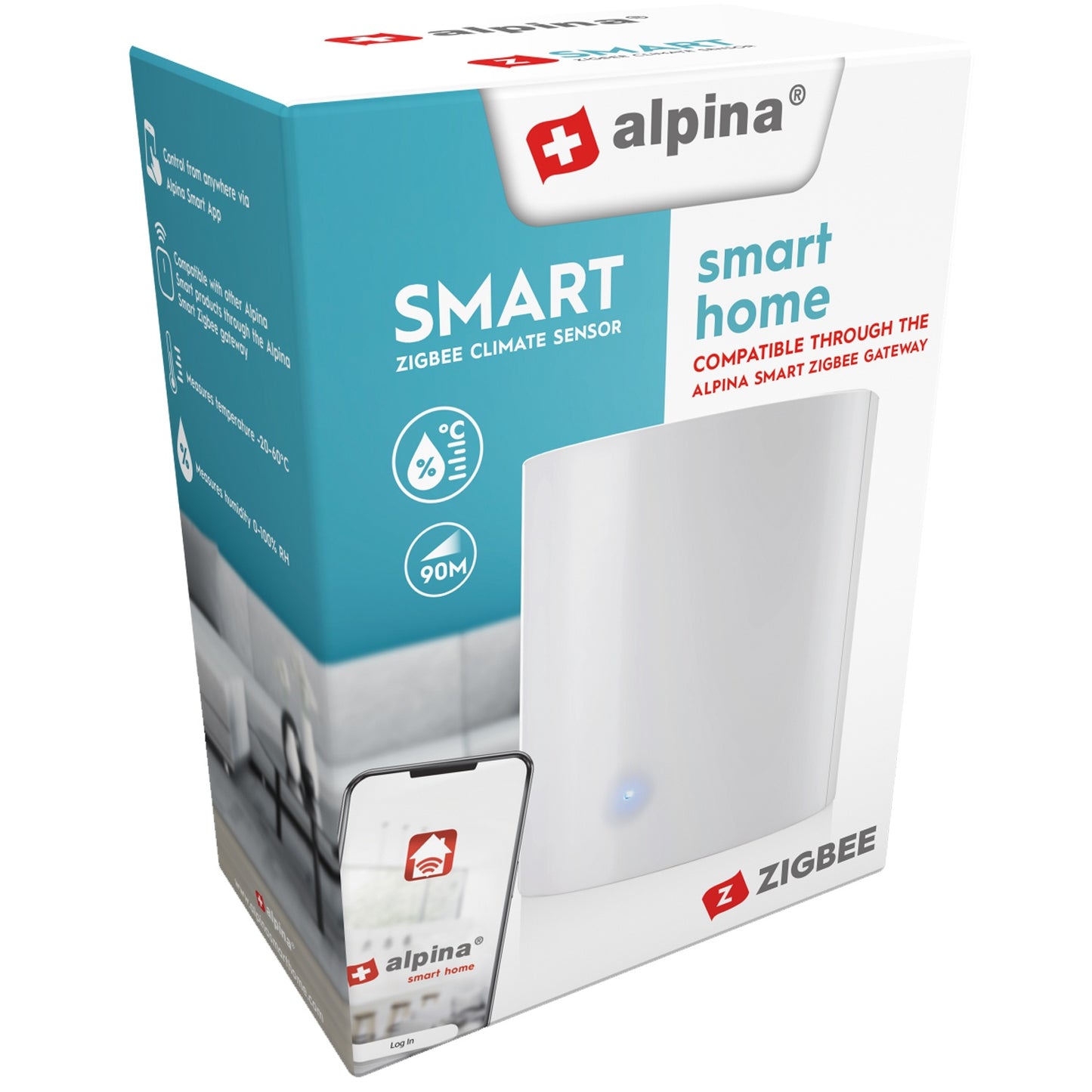 Zigbee Smart Climate/Humidity Sensor 4.2 x 4 cm