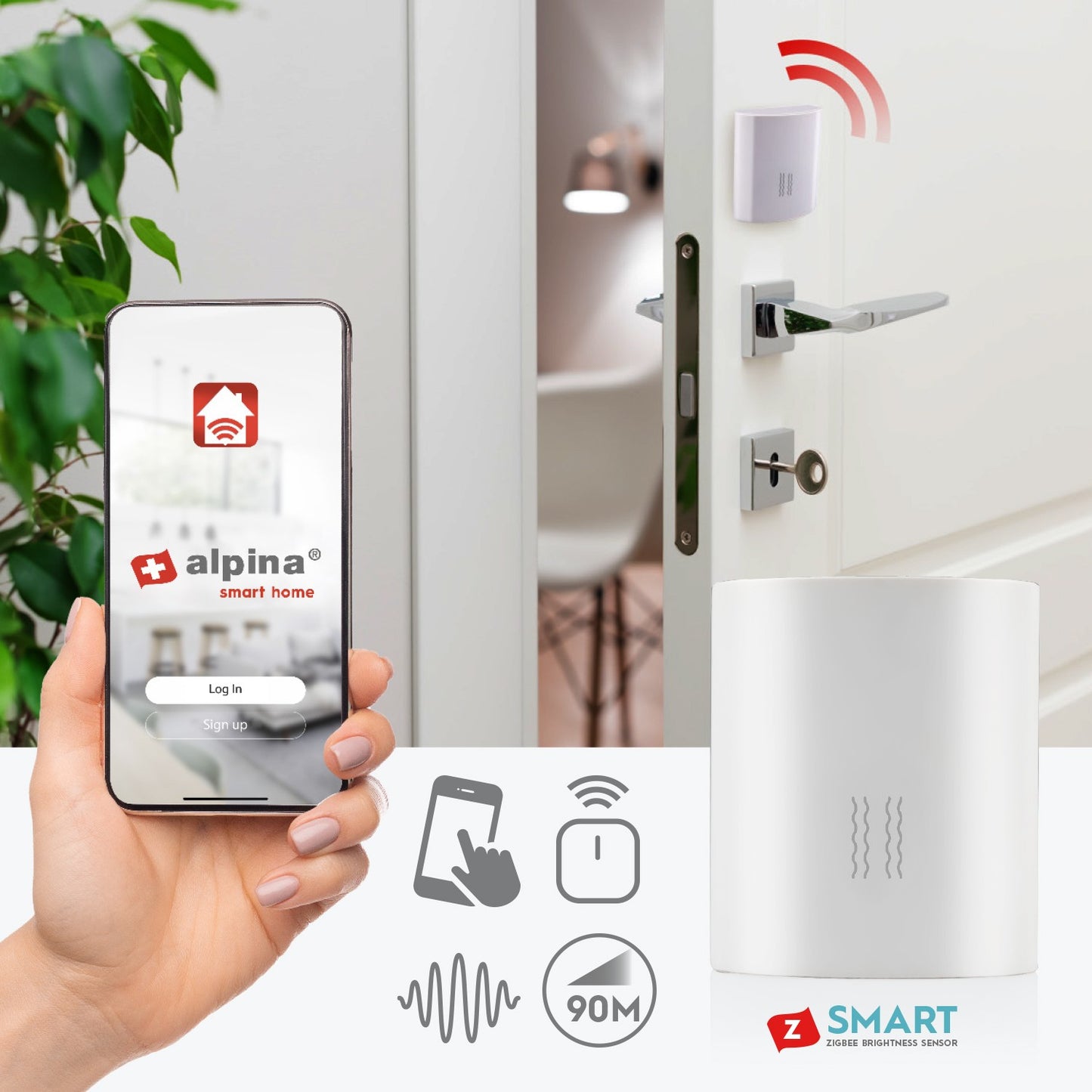Zigbee Smart Vibration Sensor 3.4 x 4.1 cm
