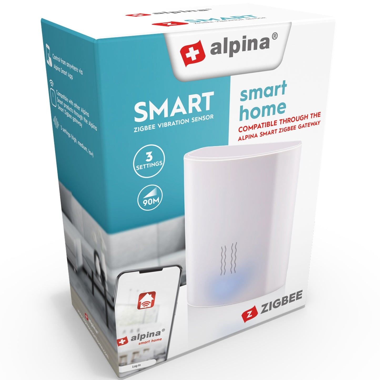 Zigbee Smart Vibration Sensor 3.4 x 4.1 cm