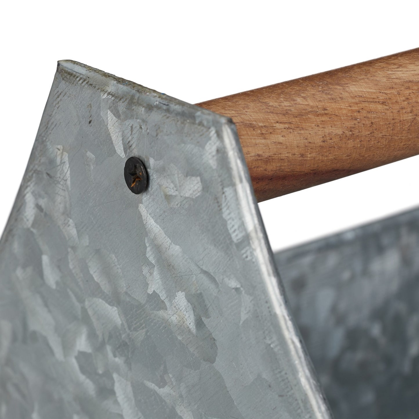 Zinc Flower Box With Wooden Handle