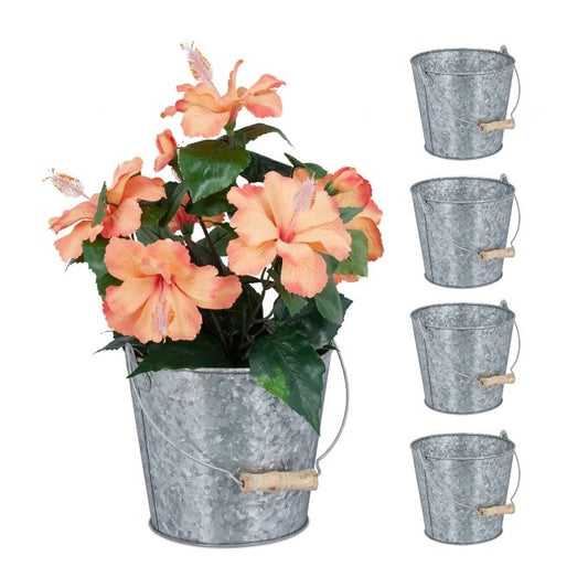 Zinc pot set of 5