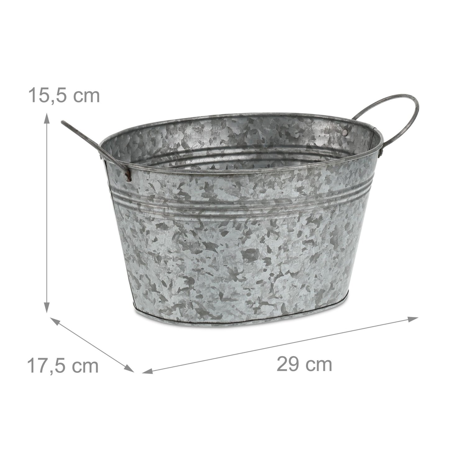 Zinc tub set of 4