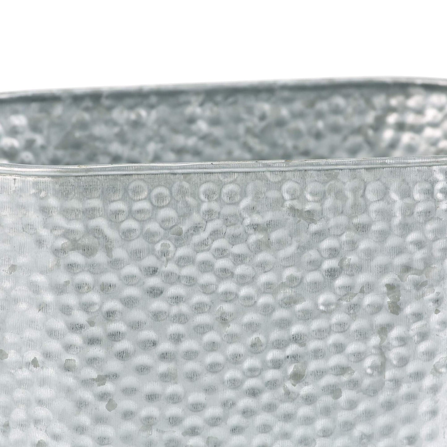 Zinc tub with hammered surface, set of 2