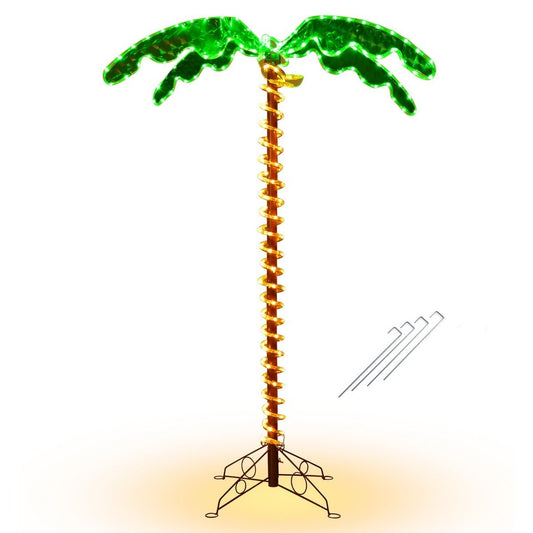 artificial illuminated palm tree with LED lights folding base LED palm tree 118 x 80 x 154 cm