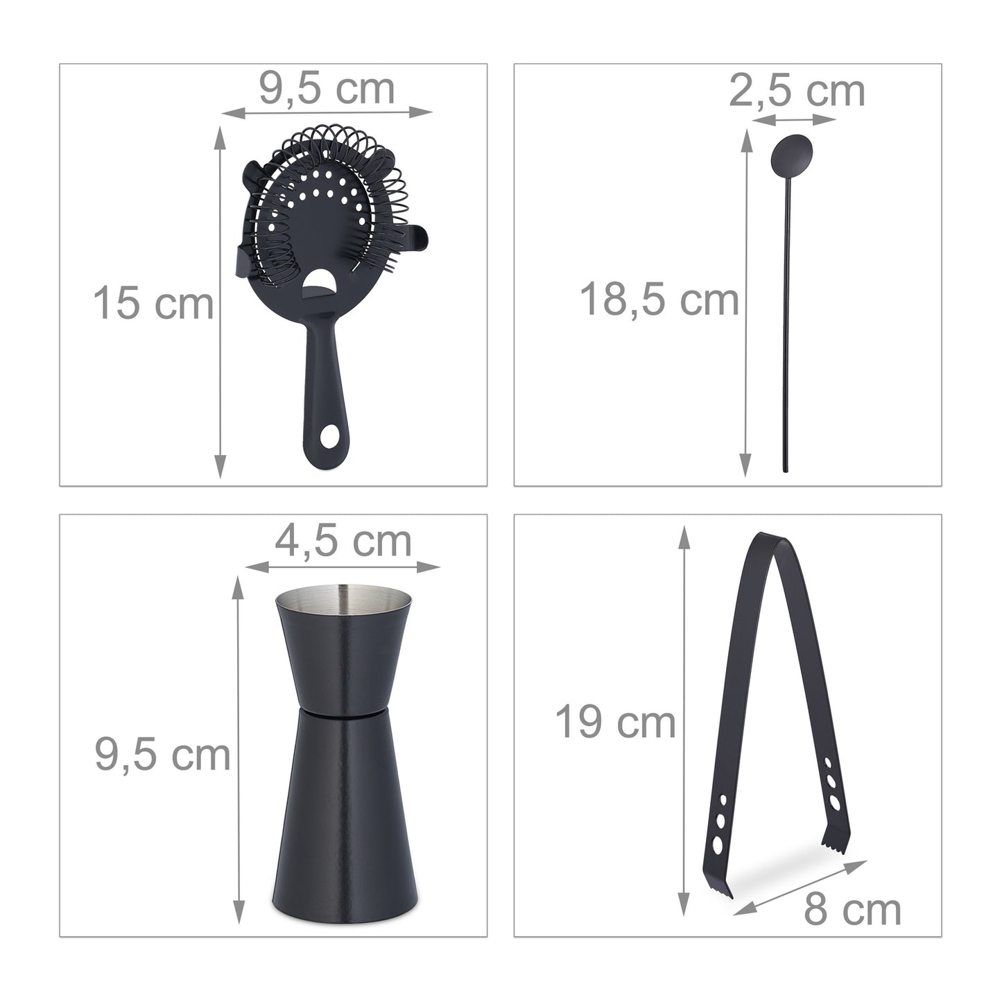 cocktail shaker set in 5 parts