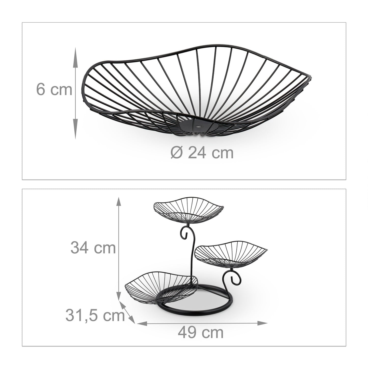 etagere for fruit in 3 levels