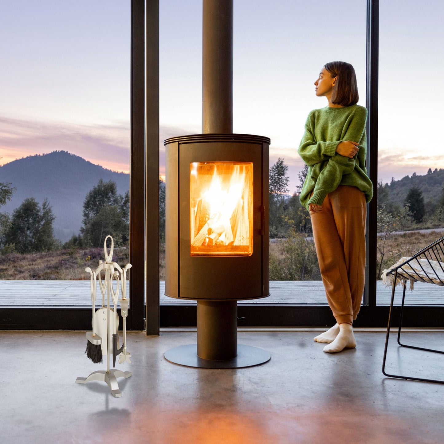 fireplace set in 5 parts