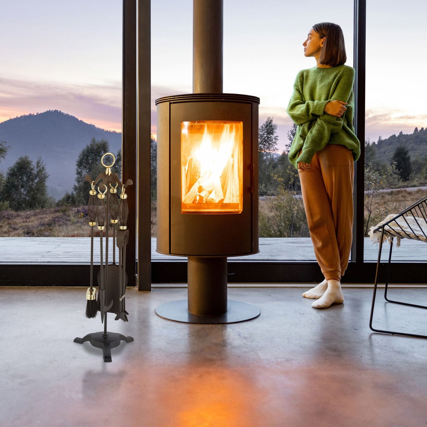 fireplace set in 5 parts