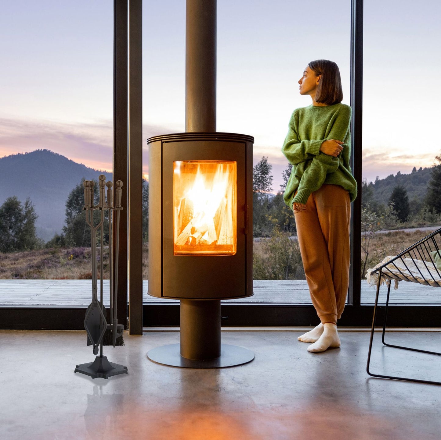 fireplace set in 5 parts
