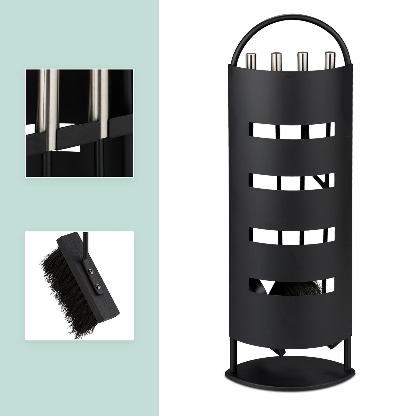 fire set in 5 parts black & silver