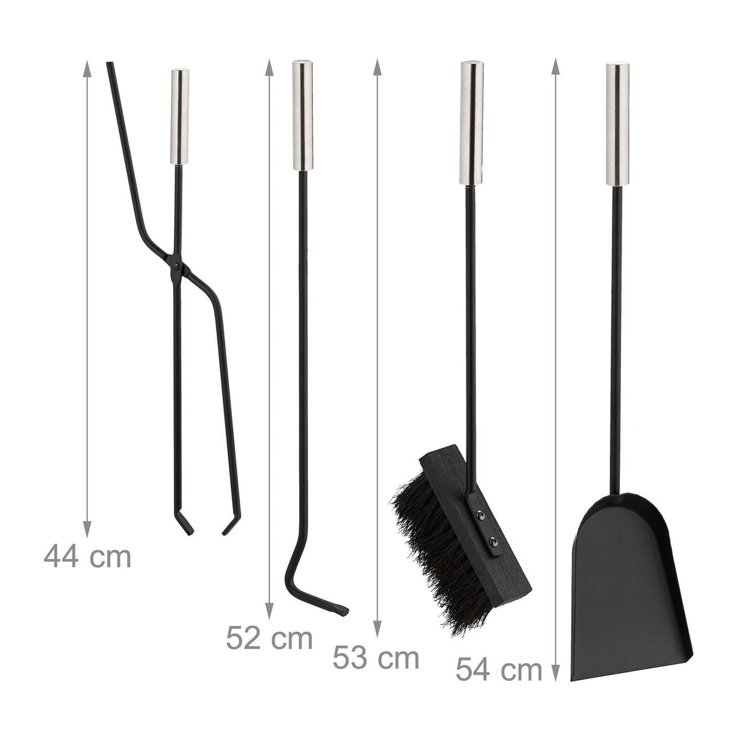 fire set in 5 parts black & silver