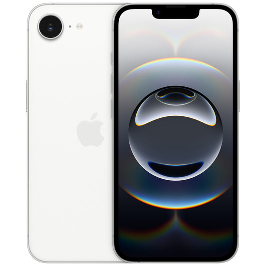 iPhone 16e 128GB White – Long Battery, Durable Design