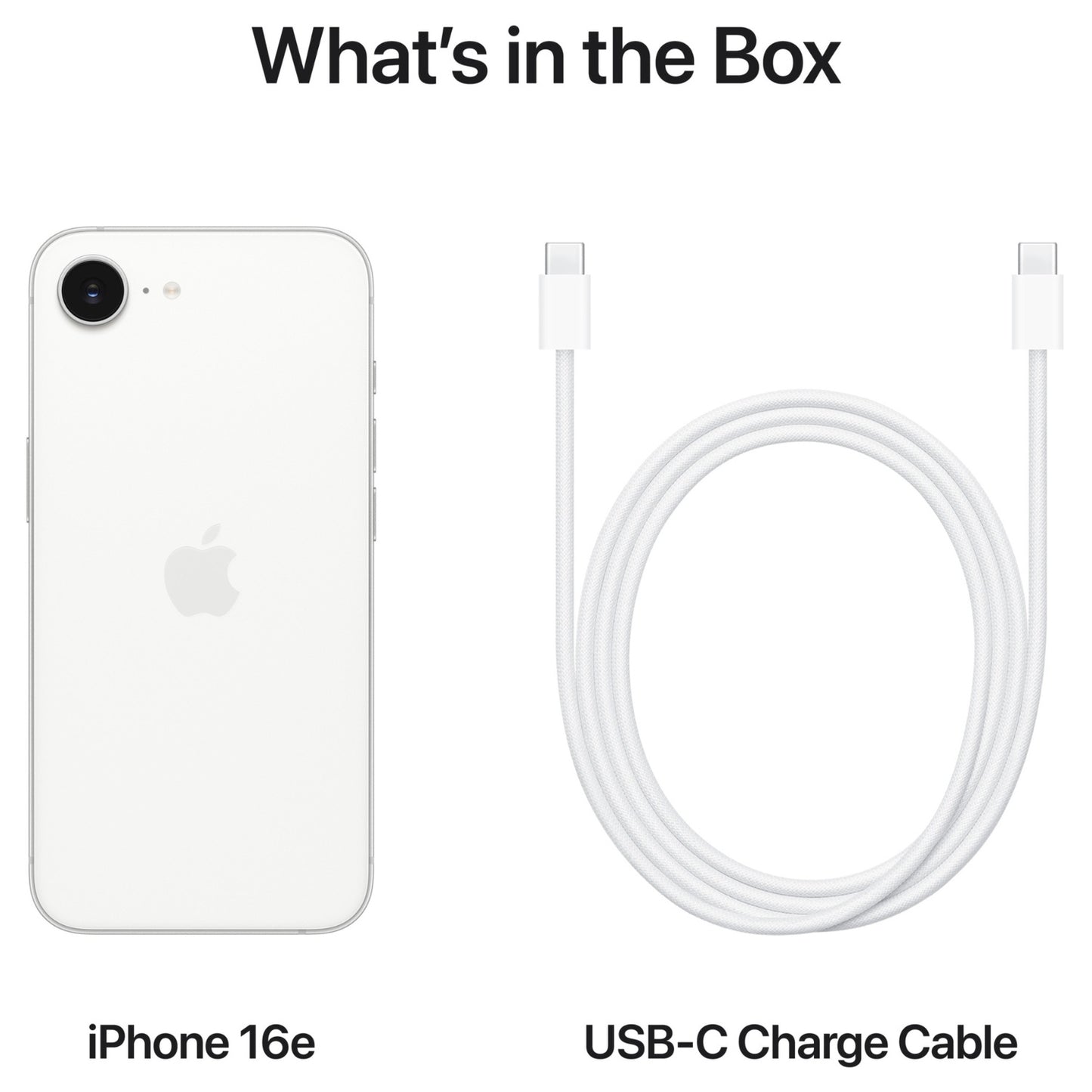 iPhone 16e 128GB White – Long Battery, Durable Design