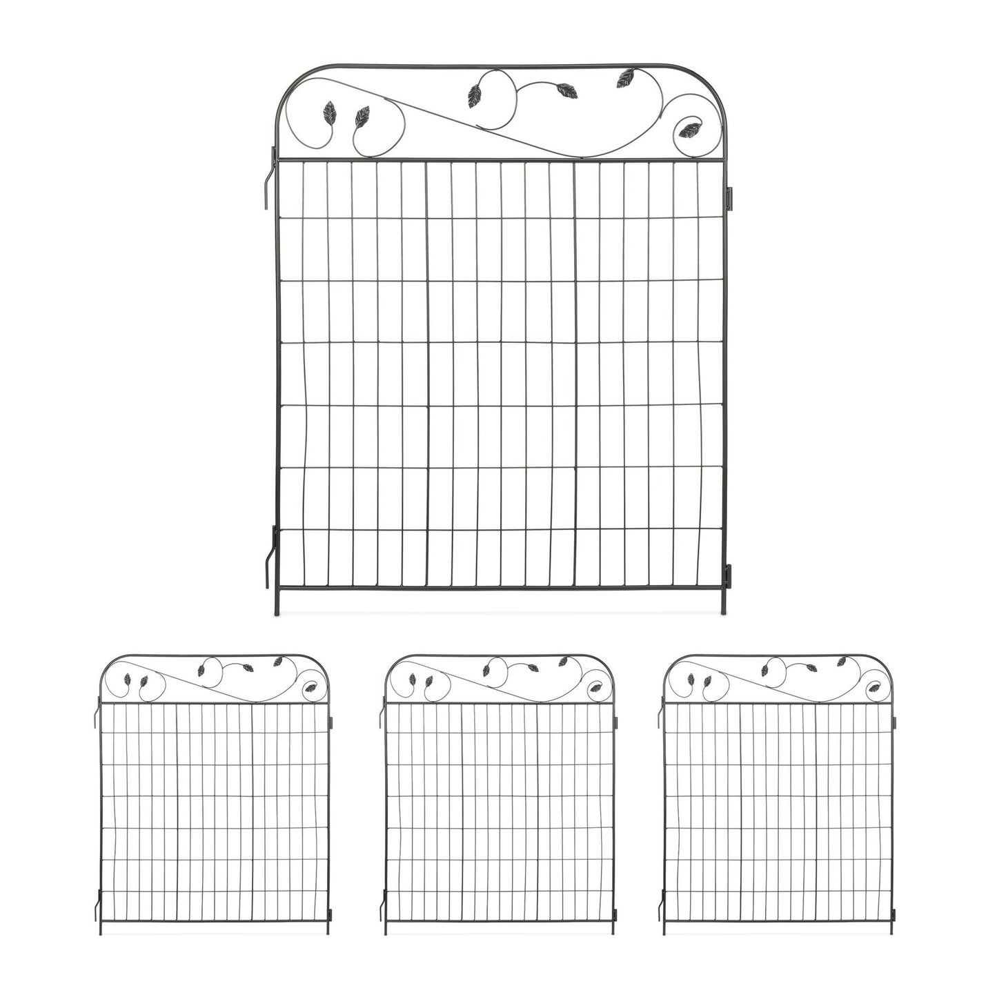 iron garden fence in 4 parts