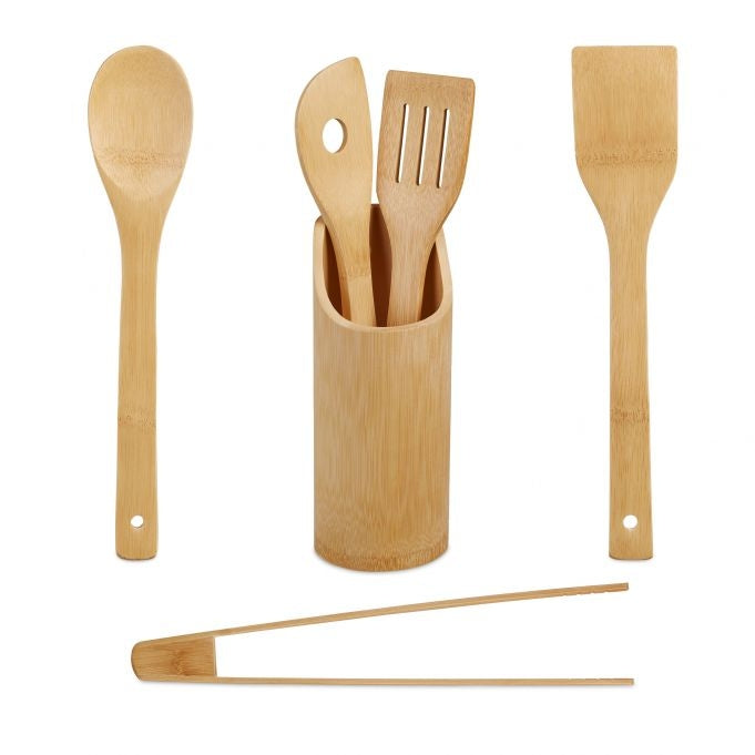 kitchen utensil set in 6 parts Bamboo