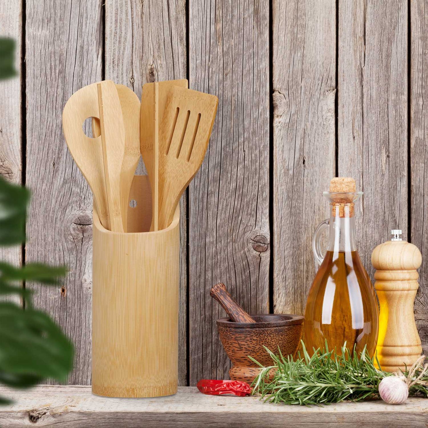 kitchen utensil set in 6 parts Bamboo