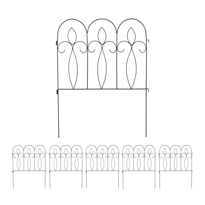 metal flower bed fence in 6 parts