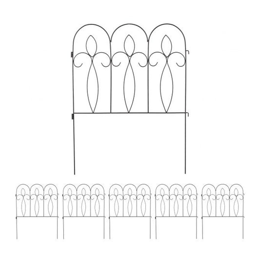 metal flower bed fence in 6 parts