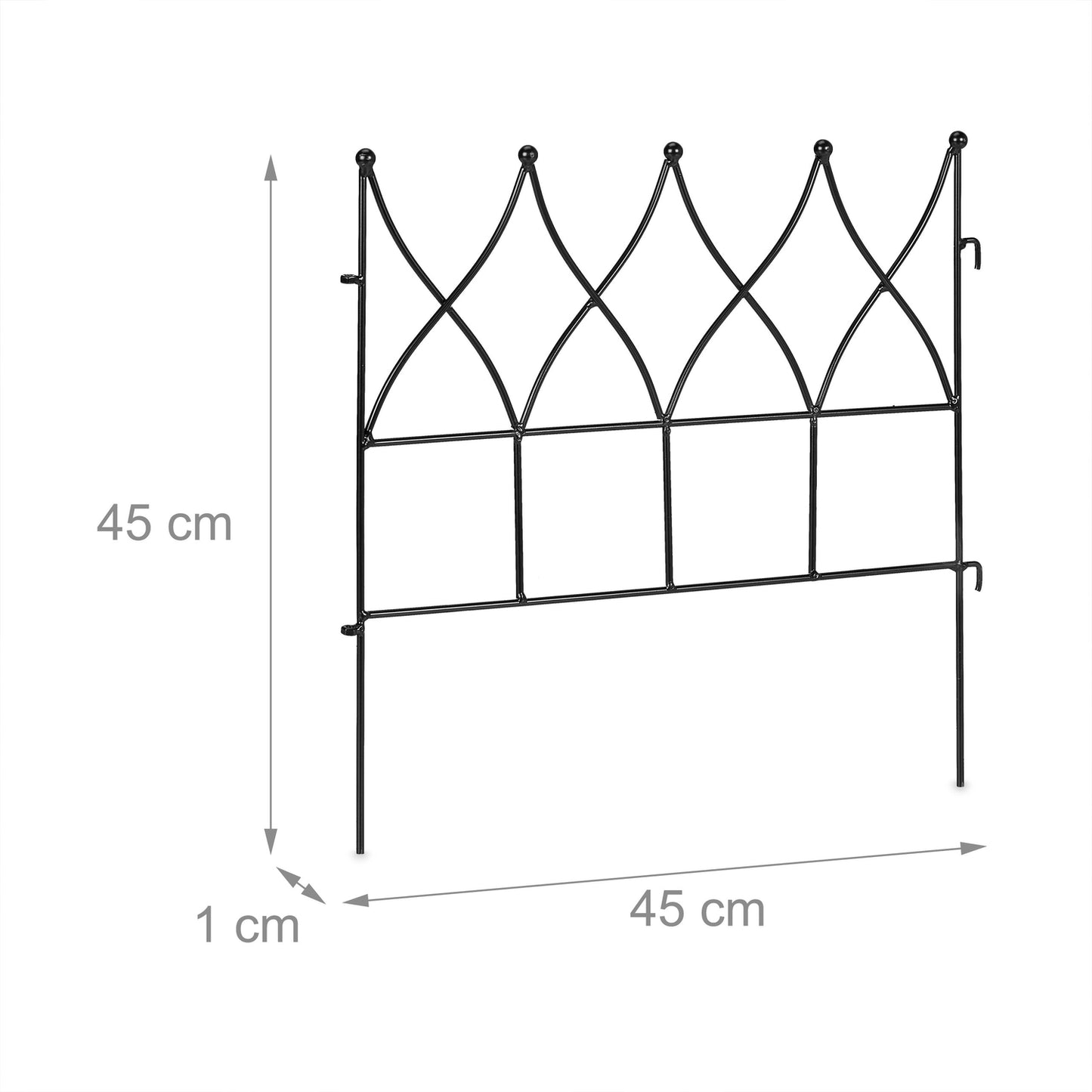 metal flower bed fence in 6 parts