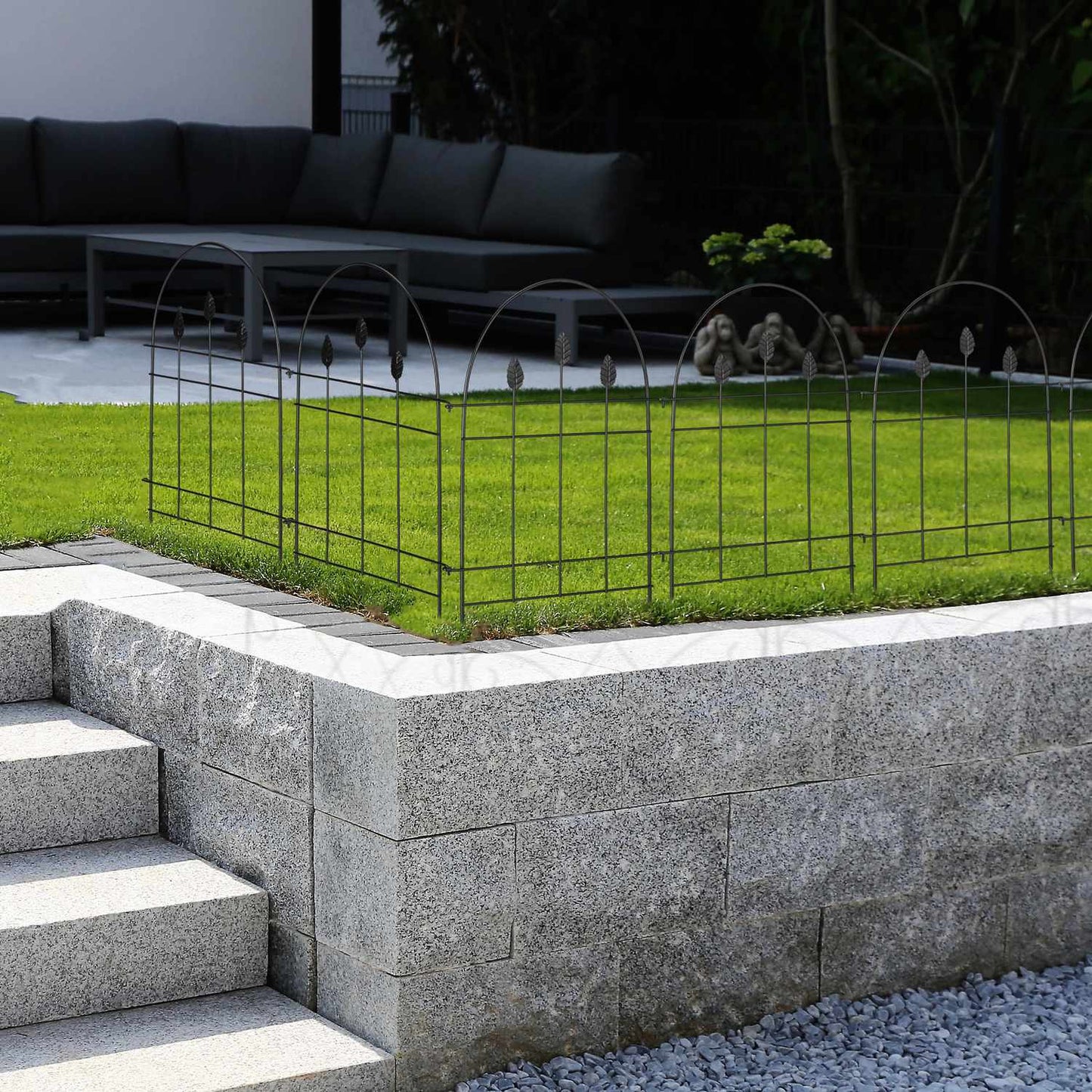 metal flower bed fence in 6 parts