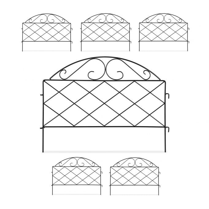 metal flower bed fence in 6 parts